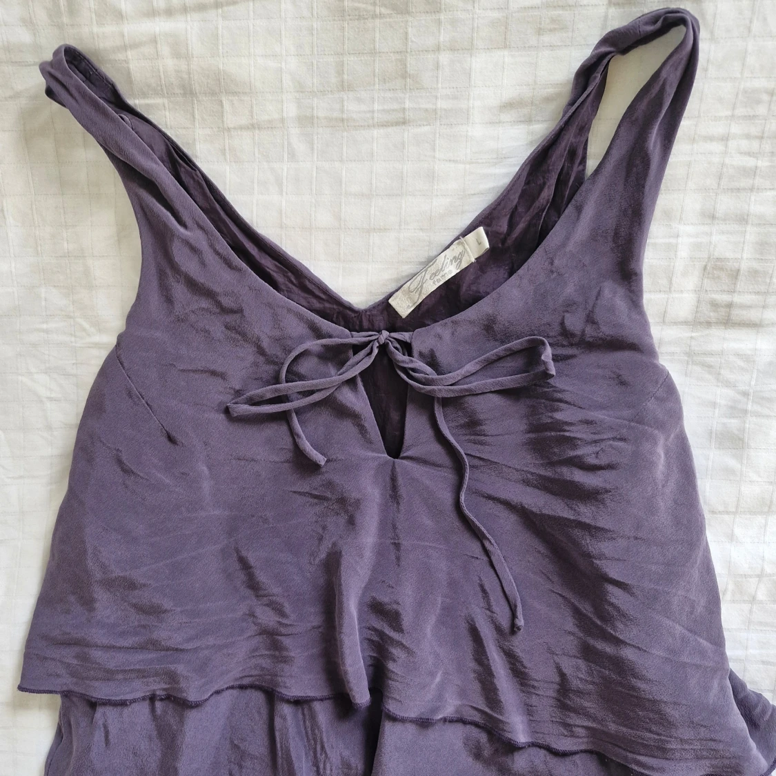 Lila sidenklänning från Feeling - 93