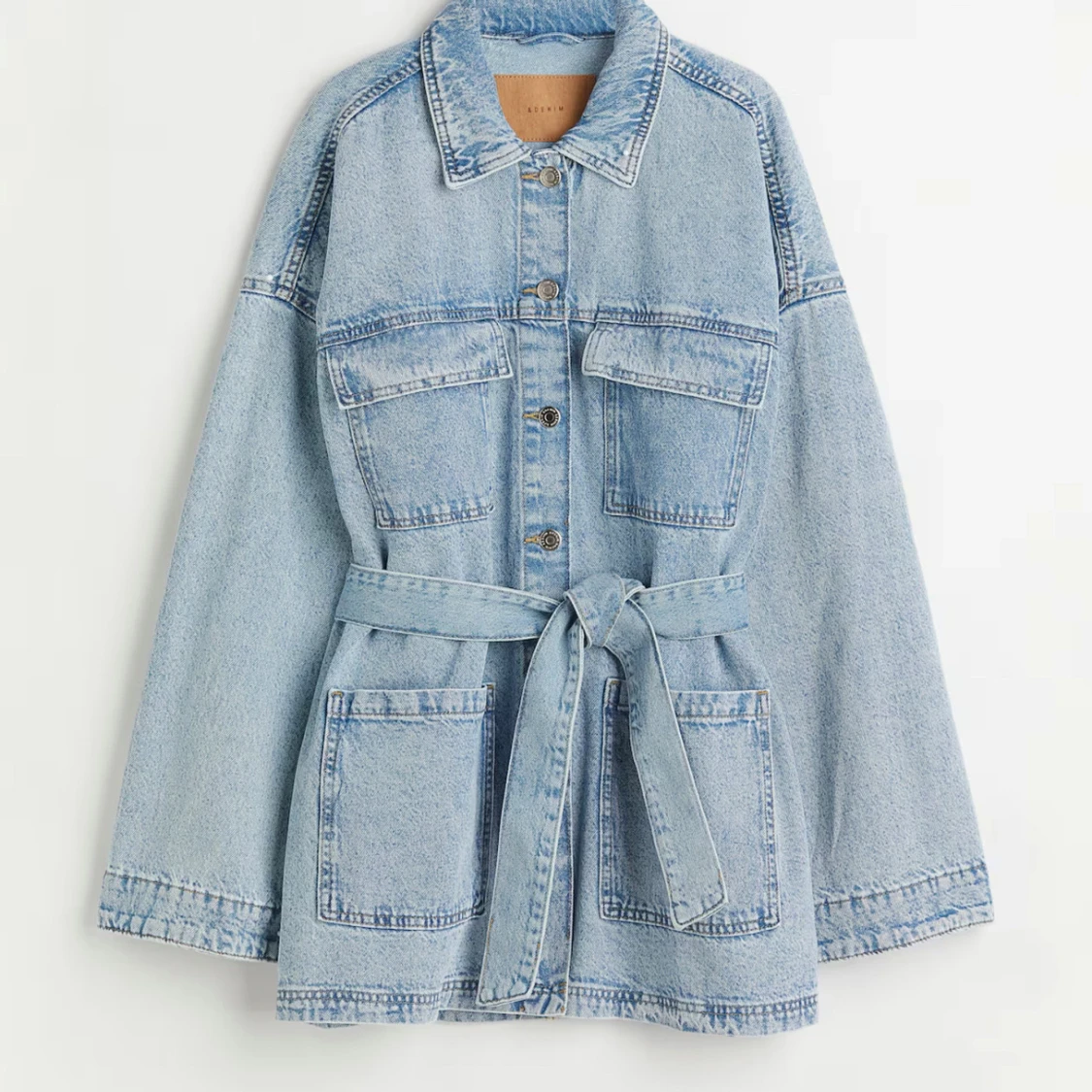 Jeansjacka med knyte