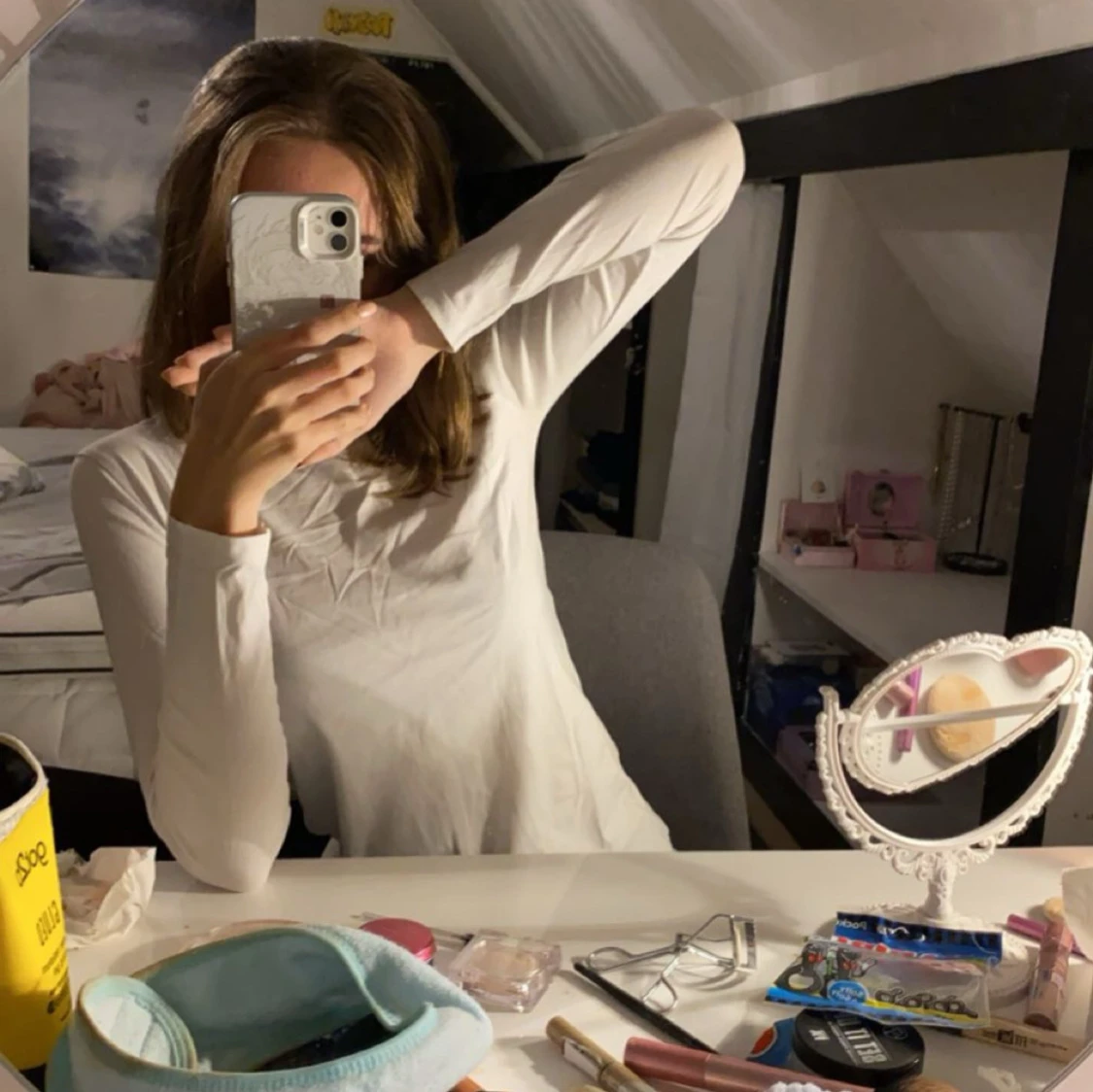 Vit långärmad topp - 91