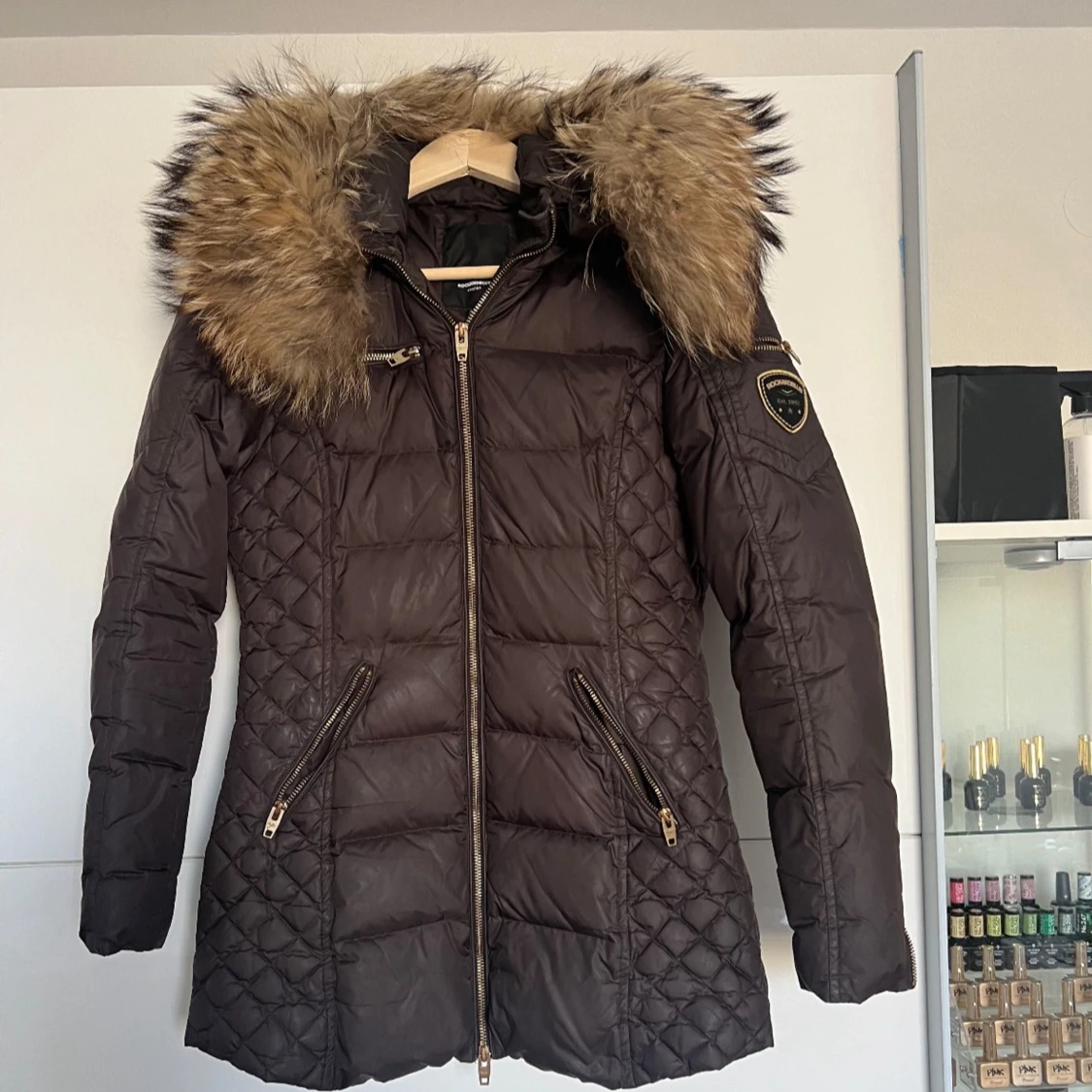 Rock and blue brun jacka vinter jacka 