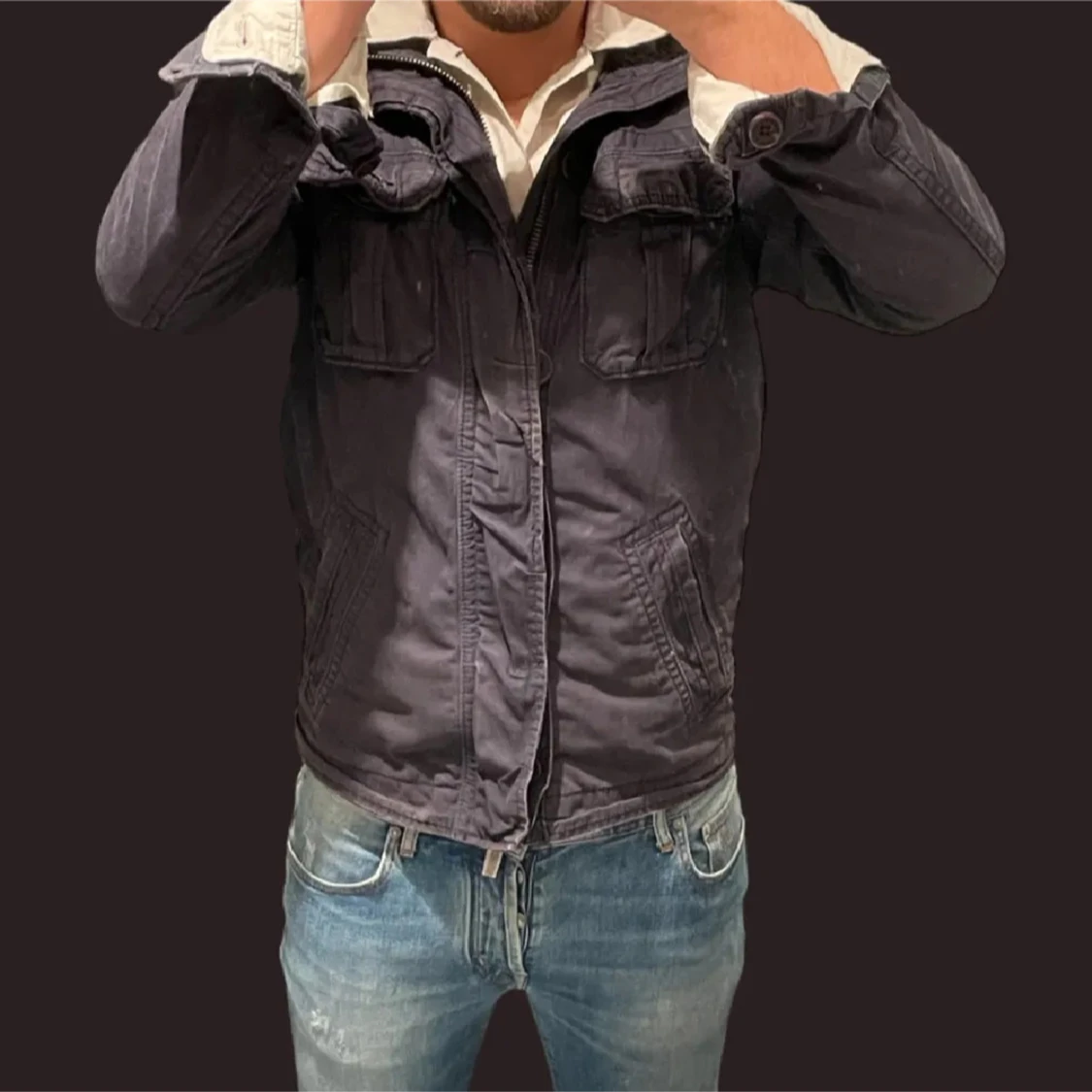 Field jacket marinblå  - 91