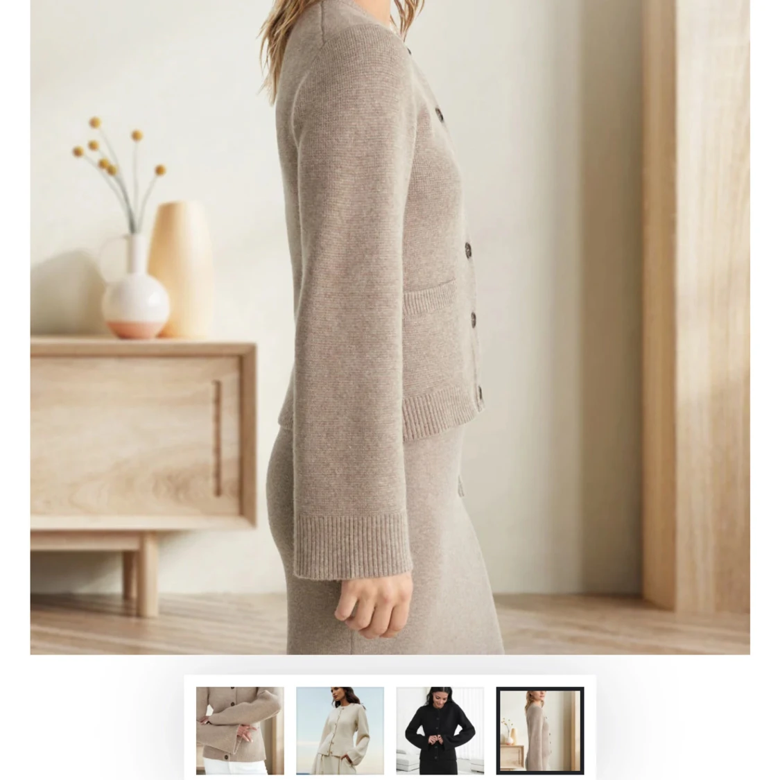 Beige kofta med knappar - 90