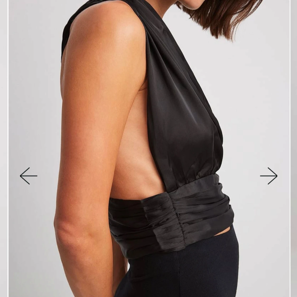 Svart oneshoulder topp - 2