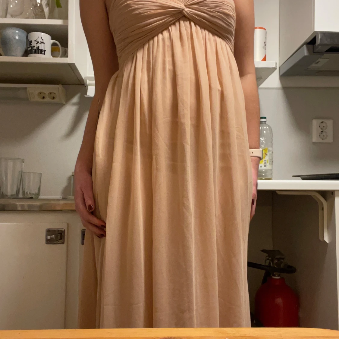 Aprikosrosa balklänning  - 90