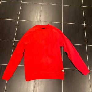 Röd tröja från 157 - Säljer en snygg röd tröja från 157 i storlek M. Tröjan har en enkel design med långa ärmar och rund hals. Perfekt för en avslappnad stil.