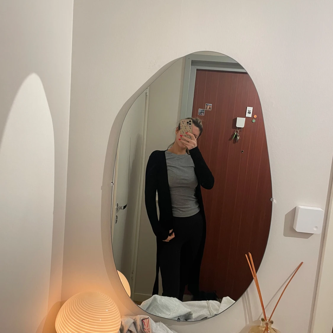 Svart lång kofta - 90