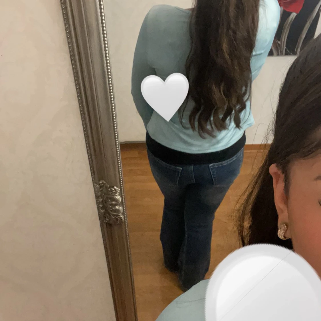 Ljusblå knyttröja - 90