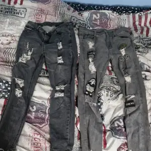 Säljer dessa ripped jeans i storlek M 100kr tillsammans 50kr/st😊