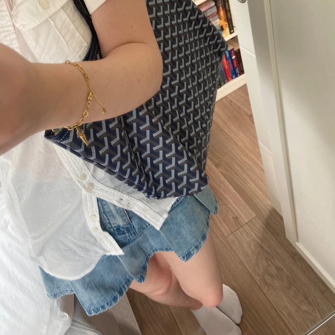 Jeanskjol med volanger 