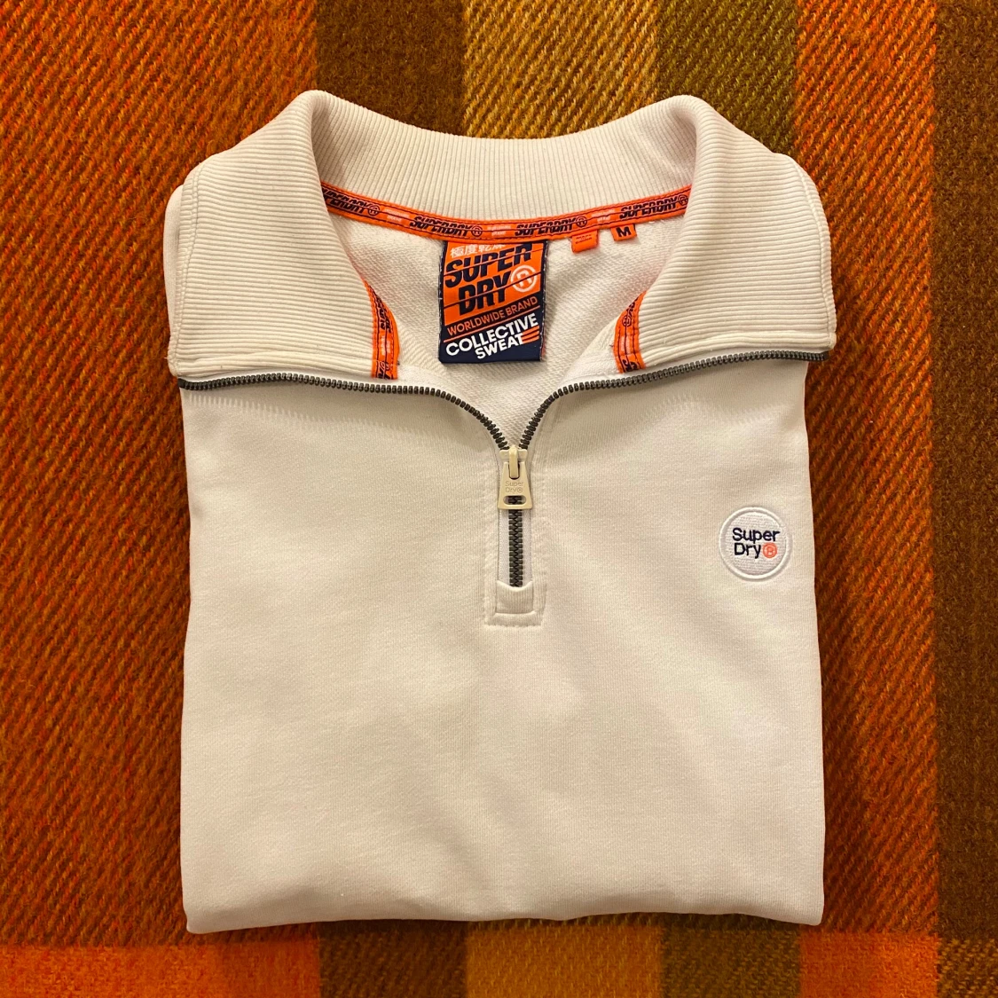 Vit 1/4 Zip Tröja / Polotröja - Superdry