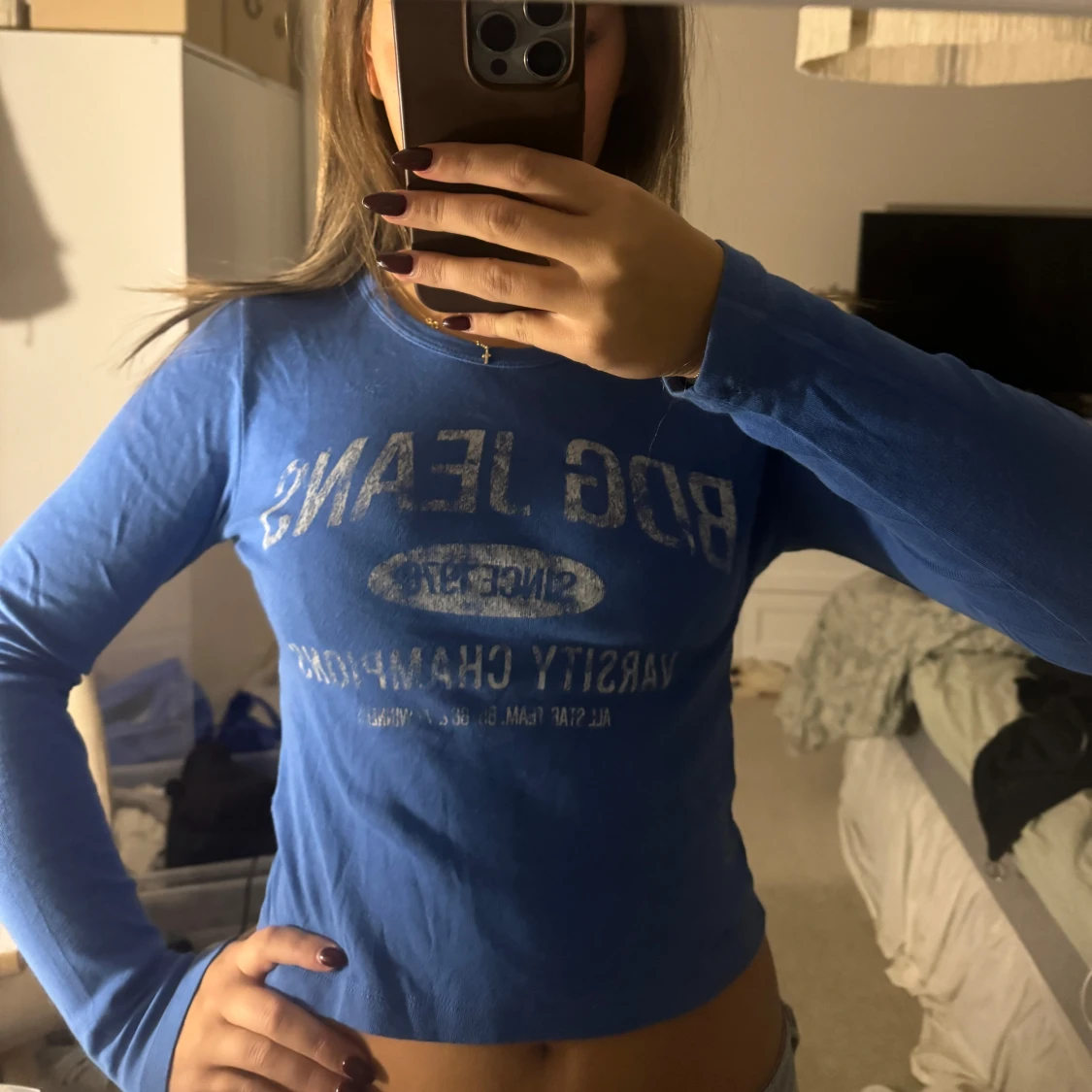 Blå långärmad topp från BDG Jeans - 91