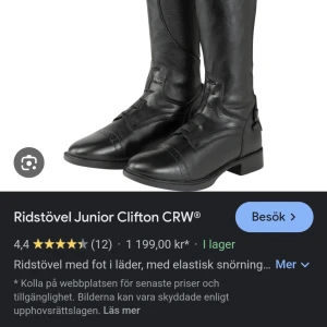 Jag söker ridstövlar i helt ok skick. Helst under 500 kr. - Ska inte vara för dyra, runt 500 kr. Behöver inte se ut exakt så här men något liknande. Storlek 38 i foten, ca 38 cm bred i vaden och ca 40 cm från foten upp till benväcket. Vet att det är höga krav men vill hitta något som verkligen passar.