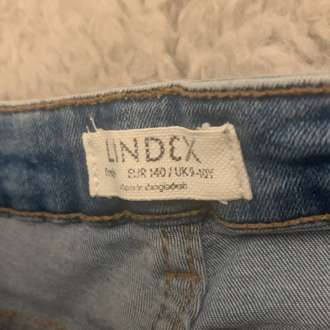 Blå jeansbyxor från Lindex storlek 140 - 3