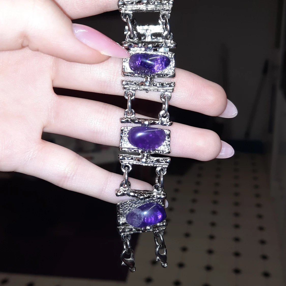 Armband Med Lila Stenar - 1