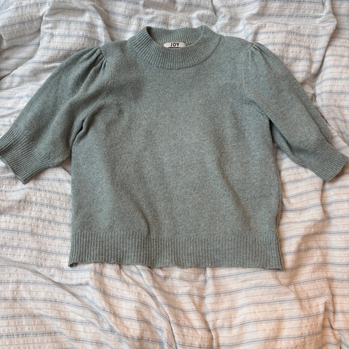 Turkos stickad tröja från JDY - 1