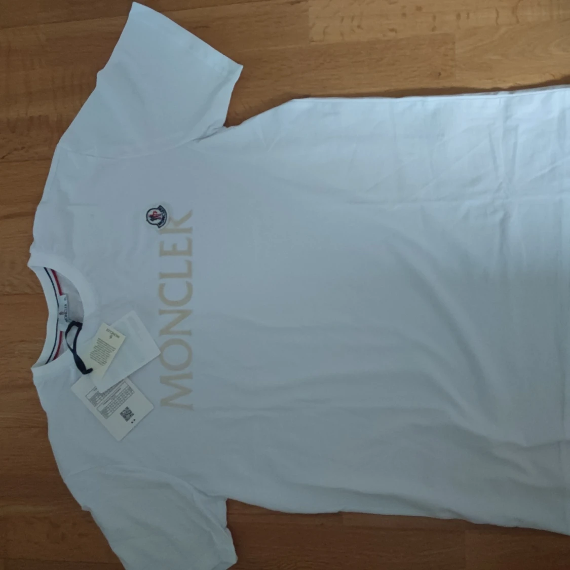 Vit Moncler t-shirt med logga - 3