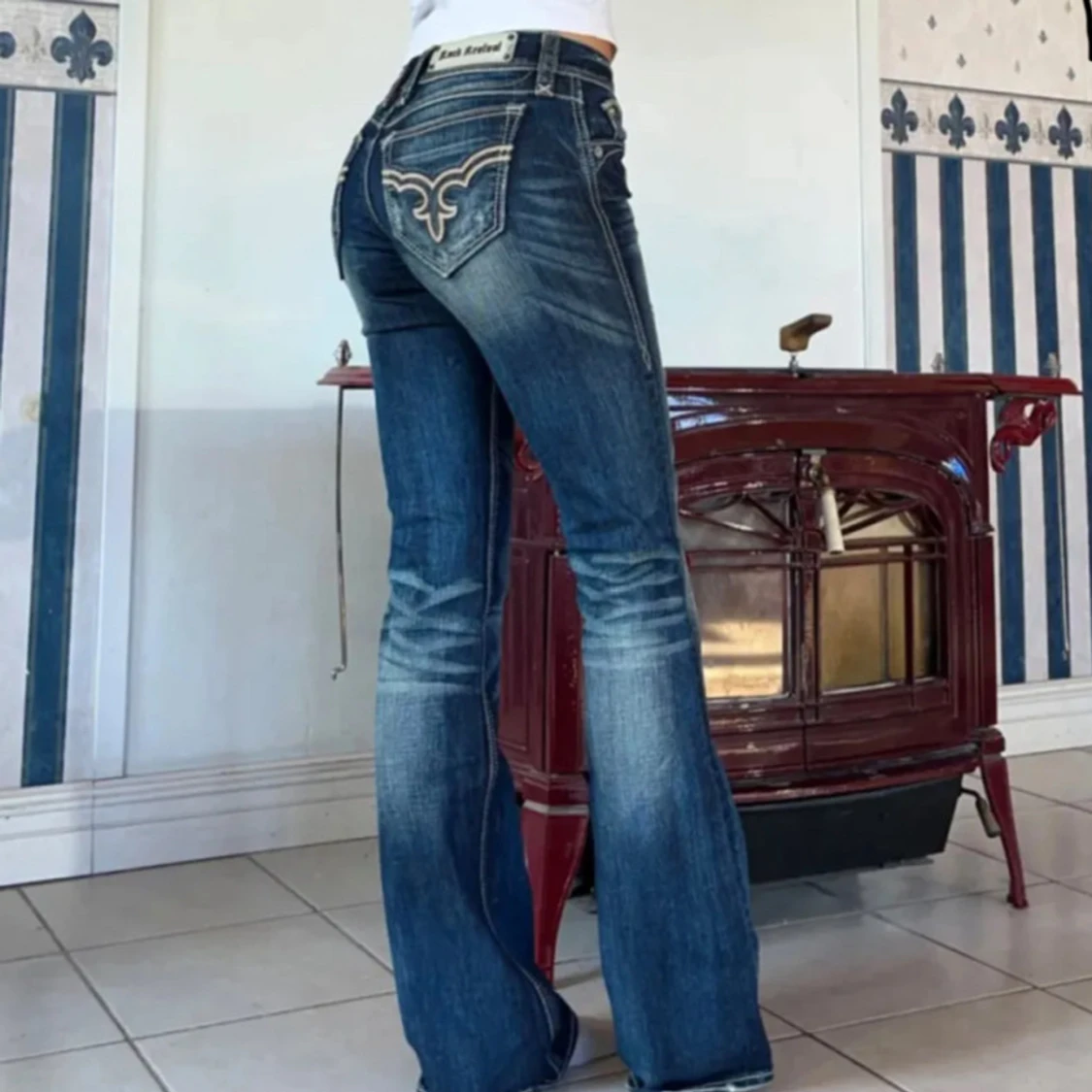 Rock Revival bootcut jeans blå - 1