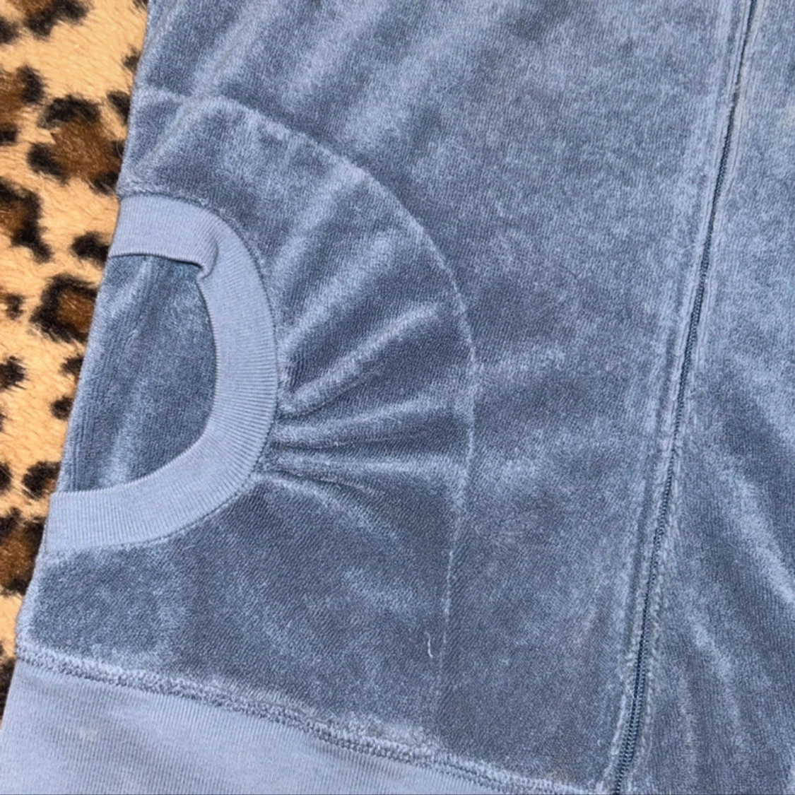 Blå velour hoodie Juicy Couture S - 1