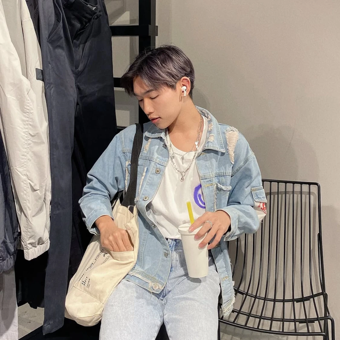 Ljusblå jeansjacka Brazil - 1