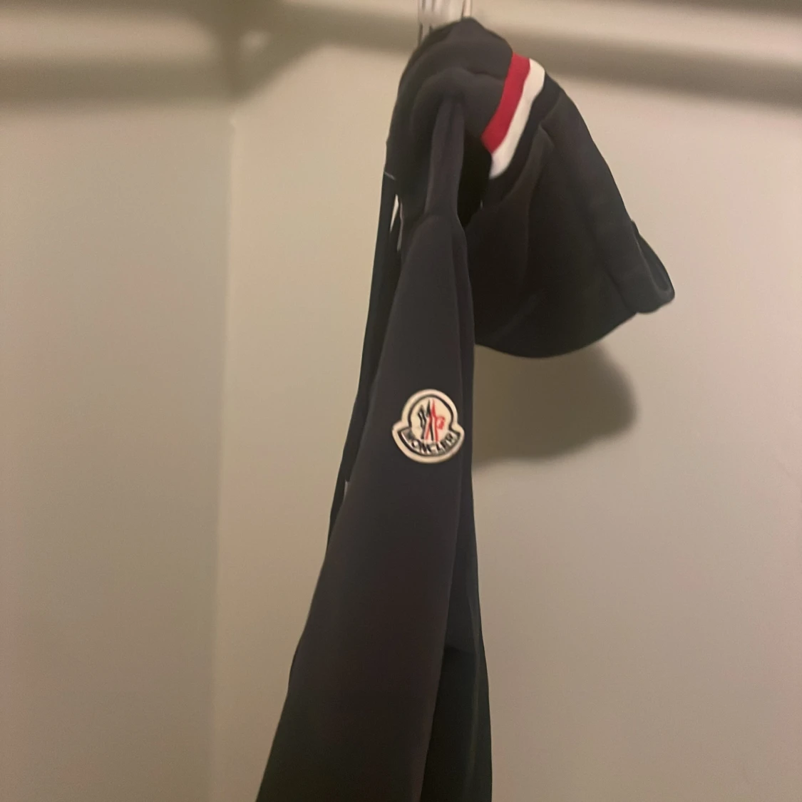 Mörkblå Moncler hoodie med dragkedja - 2