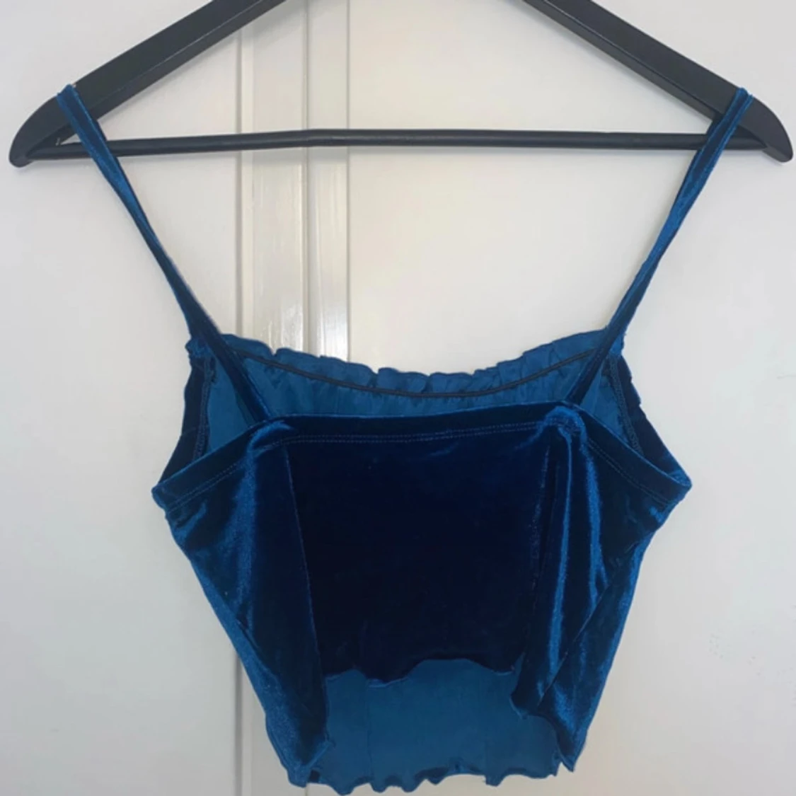 Blå sammetslinnetopp från SHEIN - 1