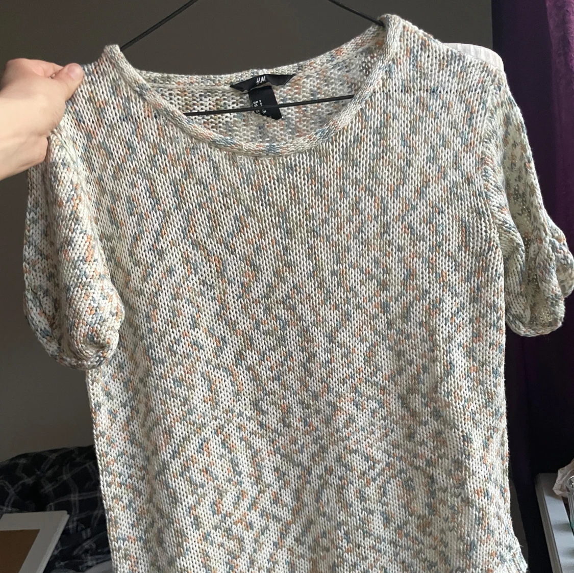 Stickad kortärmad tröja från H&M - 2