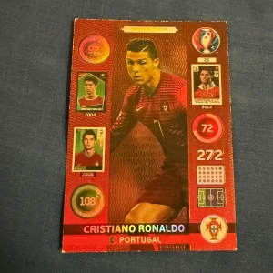 Cristiano Ronaldo Portugal - Upptäck en glittrande samlarkortbok om Cristiano Ronaldo! Perfekt för fotbollsfans och unga samlare. Fylld med bilder och statistik från hans karriär i Portugals landslag. En färgstark och inspirerande hyllning till en av världens största fotbollsstjärnor. Vid minsta fundering eller prisförslag, tveka inte på att höra av er!