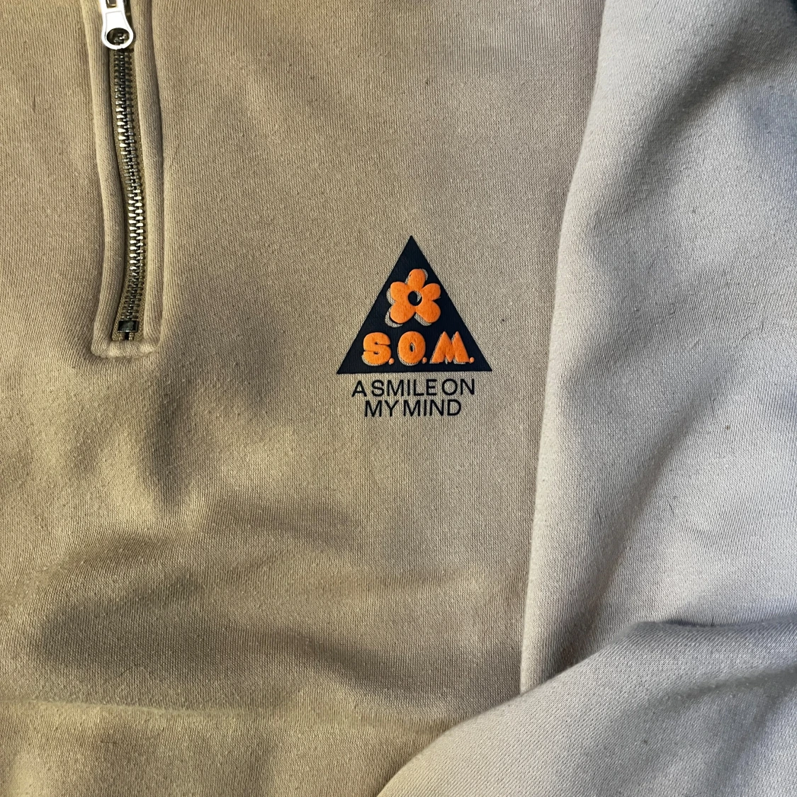 Beige half zip sweatshirt H&M  - 1