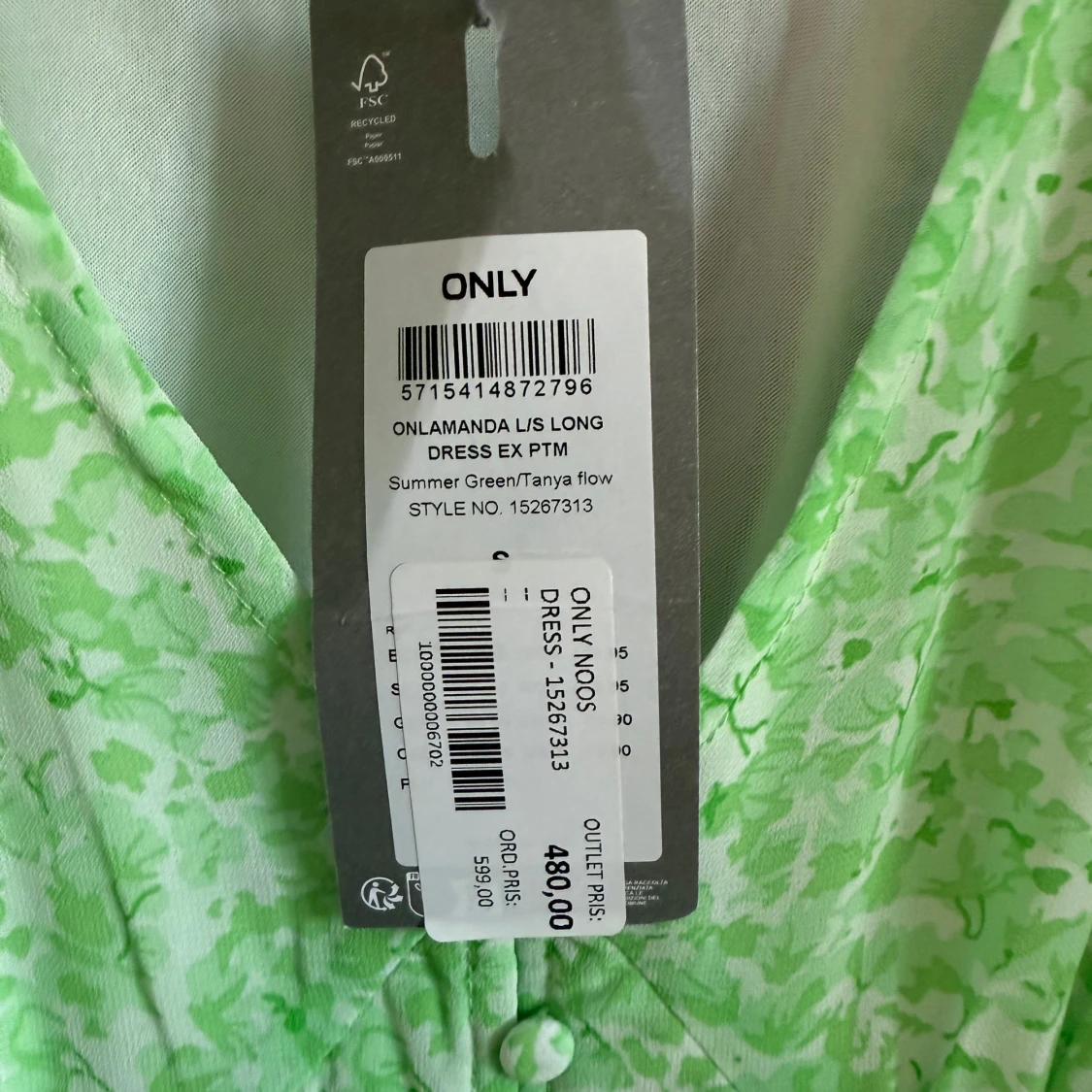 Grön långklänning från ONLY - 2