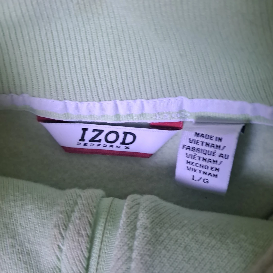 Ljusgrön half zip tröja från IZOD - 1