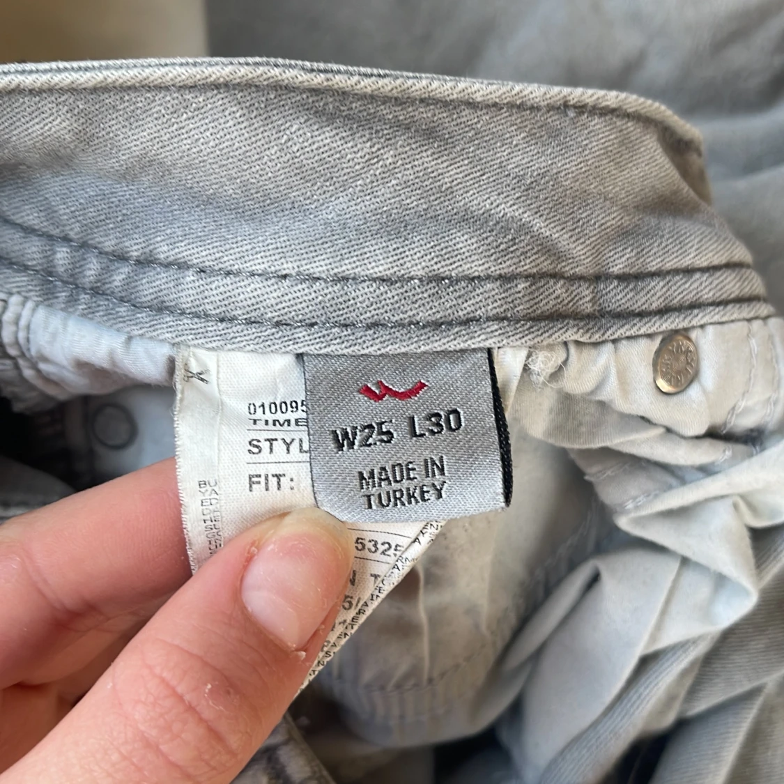 Ljusblå bootcut jeansbyxor - 2