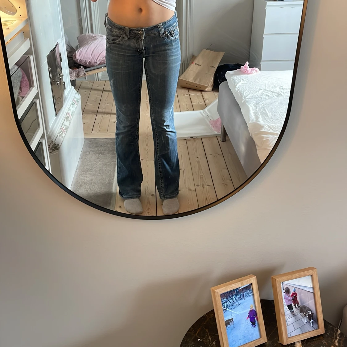 Lågmidjade bootcut jeans - 1