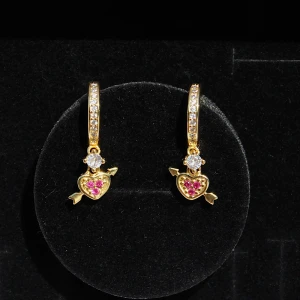 925 18k Guldpläterade örhängen  - 💘