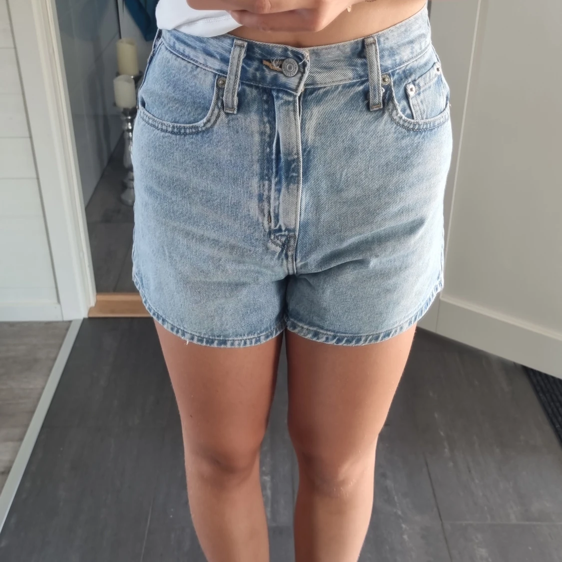 Levi's High Loose jeansshorts ljusblå