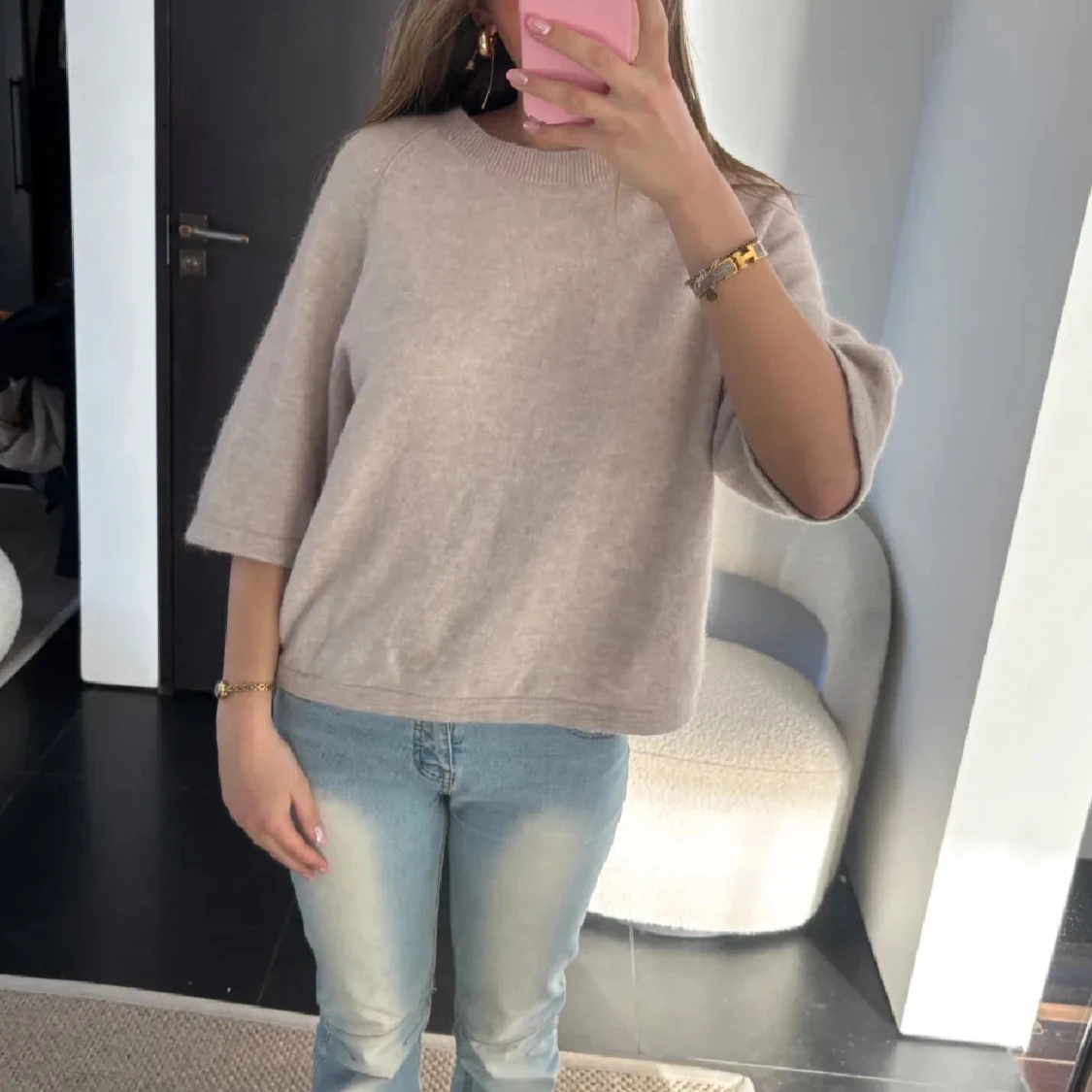 Beige stickad tröja från & Other Stories