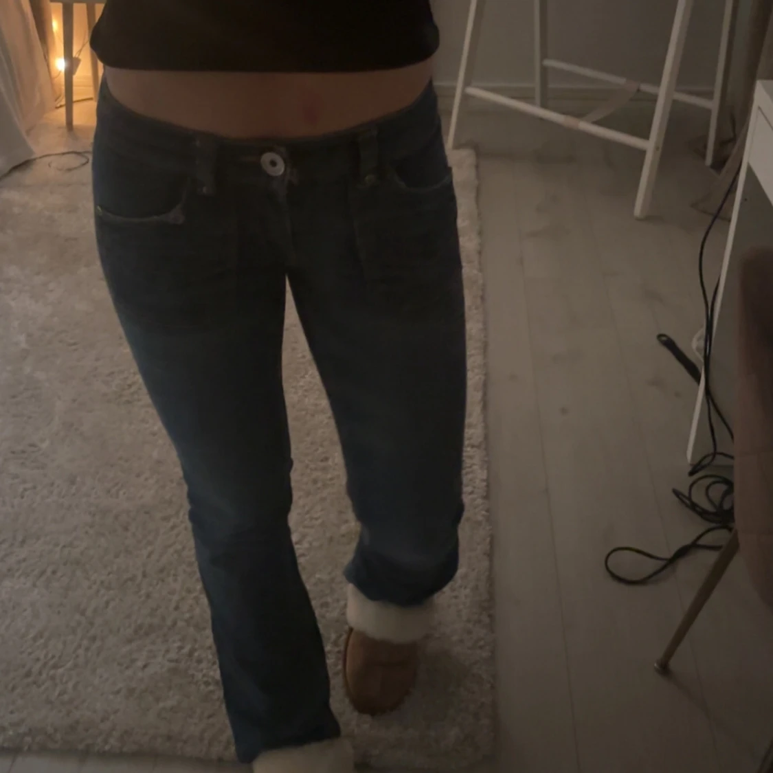 Blå lågmidjade jeans från Only Jeans - 3