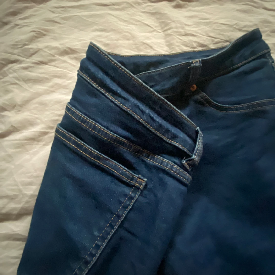 Blå bootcut jeans - 2