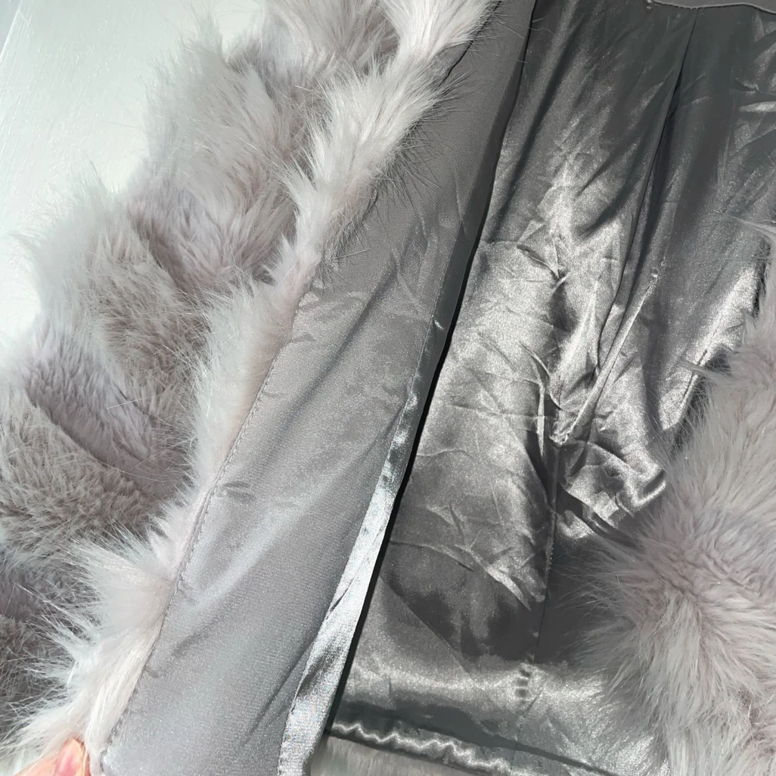 Fluffig pälsjacka - 3