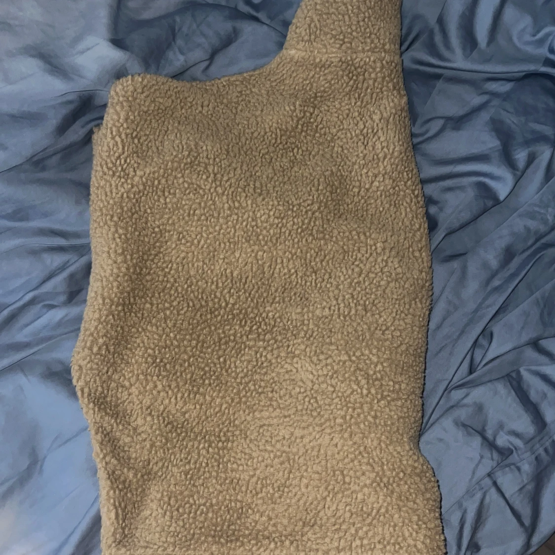 Beige fleece tröja med dragkedja - 3