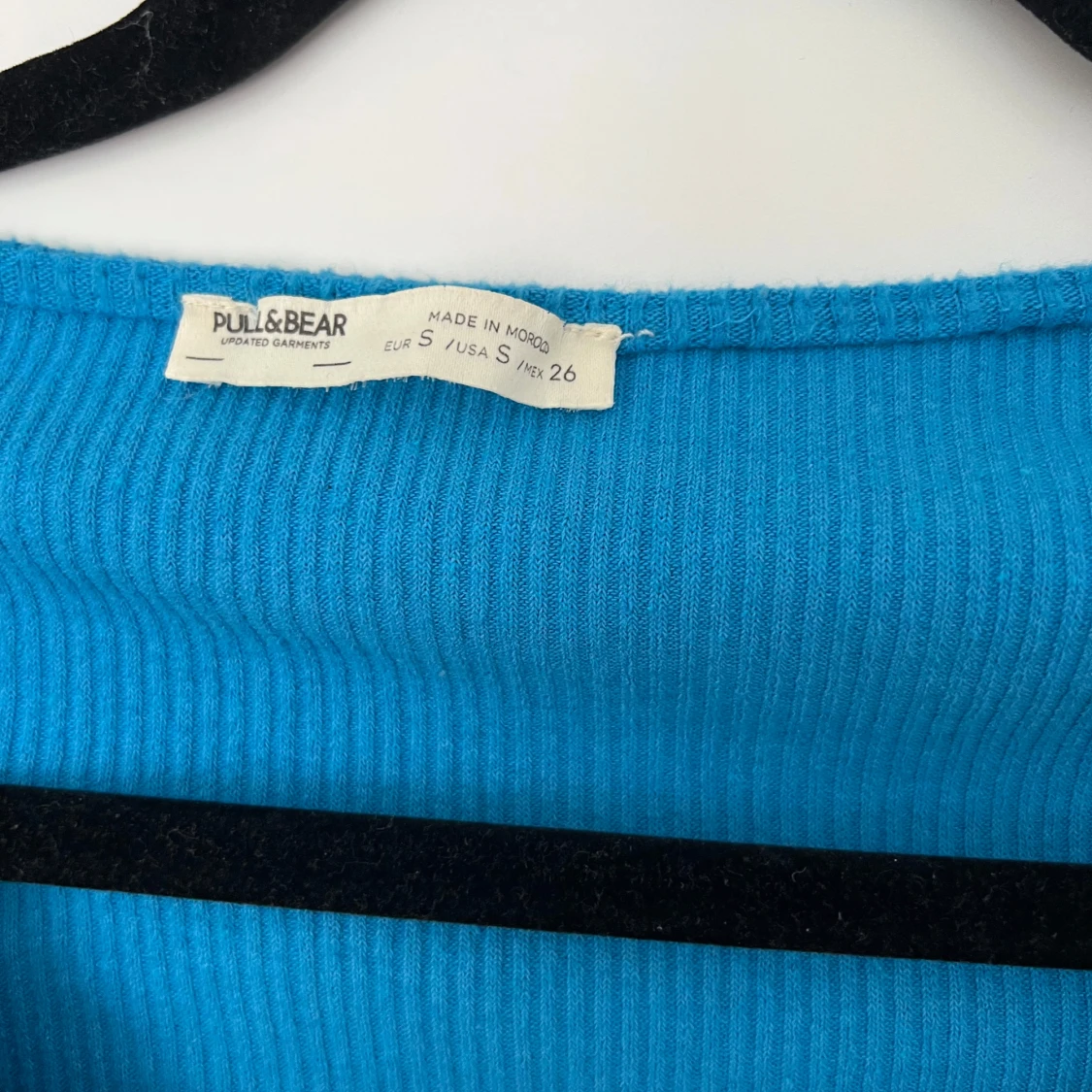 Blå ribbad kofta från Pull&Bear - 1