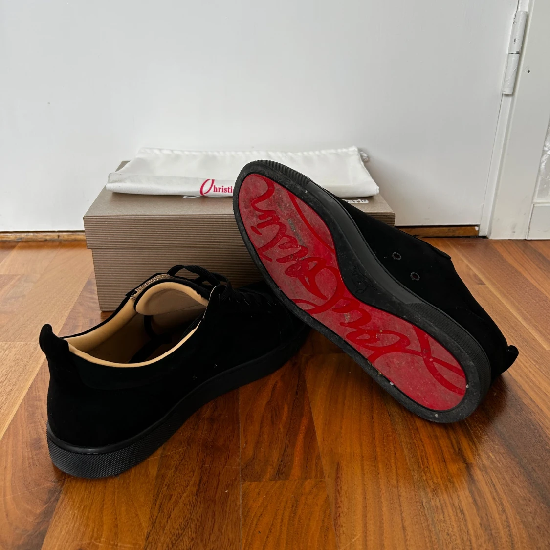 Svarta Christian Louboutin sneakers i mock - 4