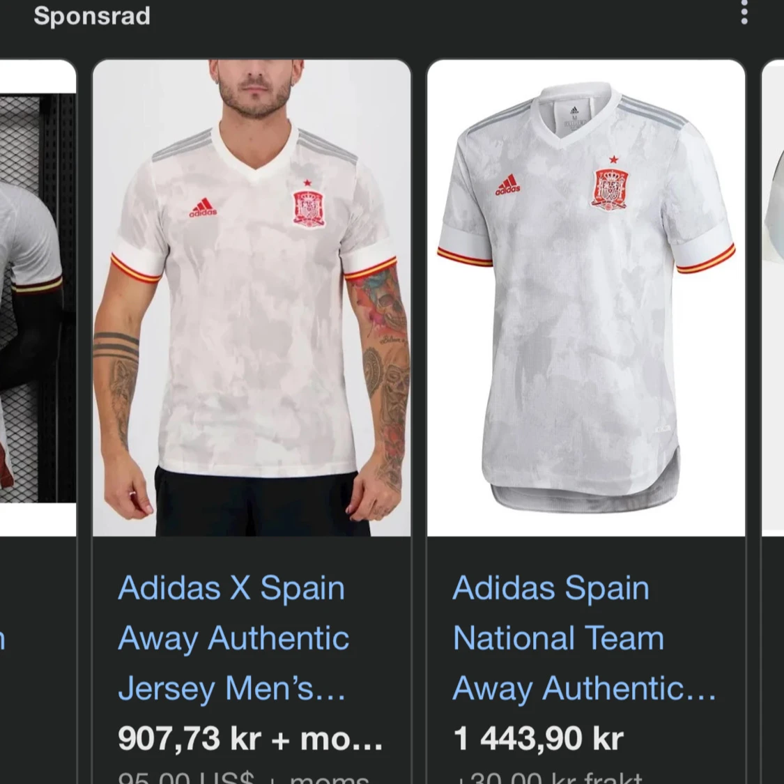 Vit Spanien fotbollströja Adidas S - 4