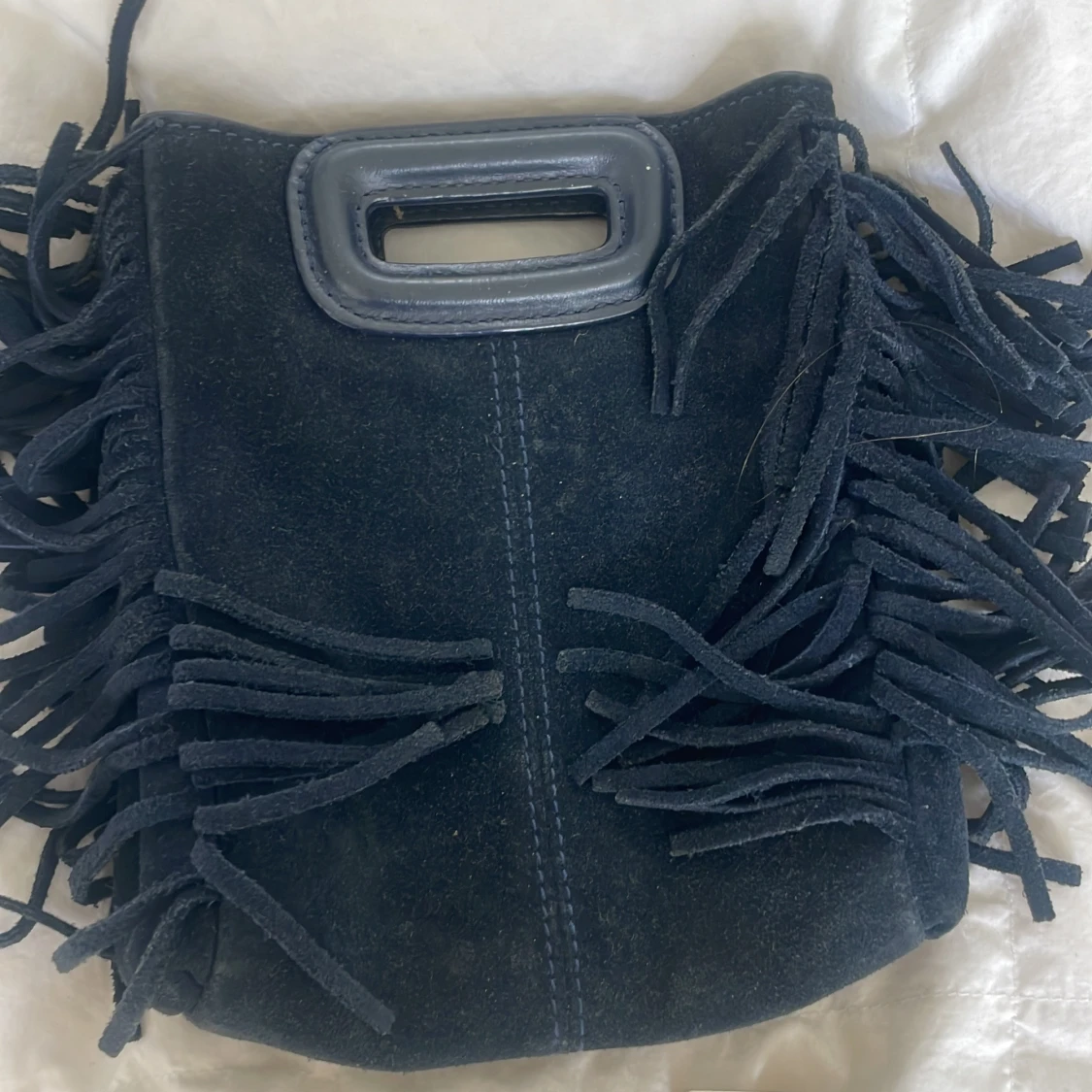 Blå fransad axelväska från Maje - 2