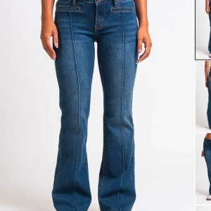 Mörkblåa butcut jeans  (34 tall ) original pris 799  - Jätte snygga blåa jeans från madlady dom är stretcha och skön att använda . Ganska nya har använt de en gång de äe tvättade och fräscha. 