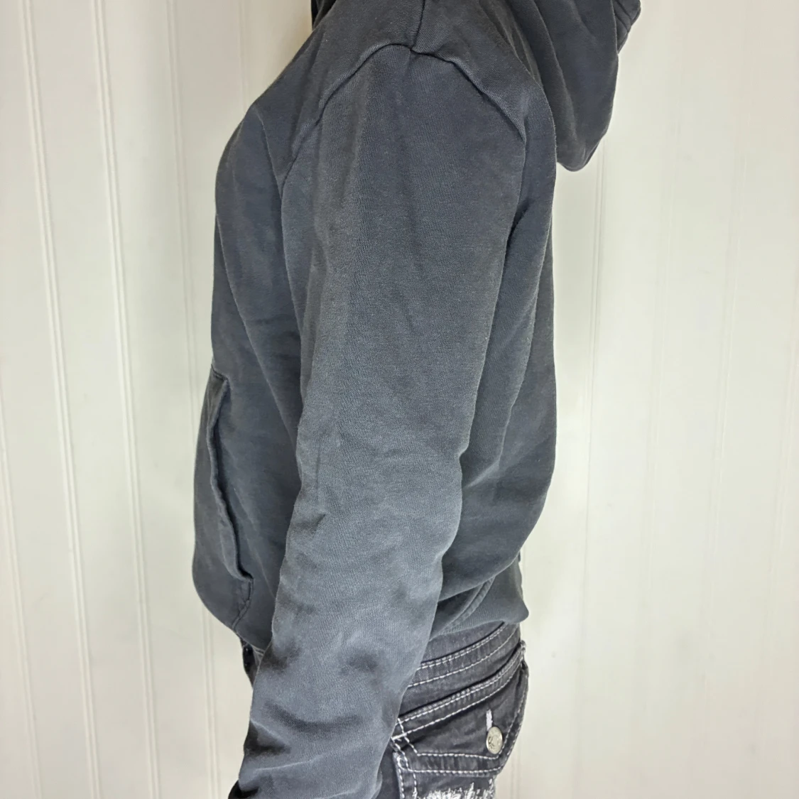Mörkgrå hoodie från H&M BASIC - 1