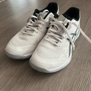 Asics idrottsskor  - Säljer ett par Asics inomhusskor. De är lite använda och passar perfekt till idrott i skolan eller andra inomhussporter. Om det är något ni undrar på är de bara att höra av er.
