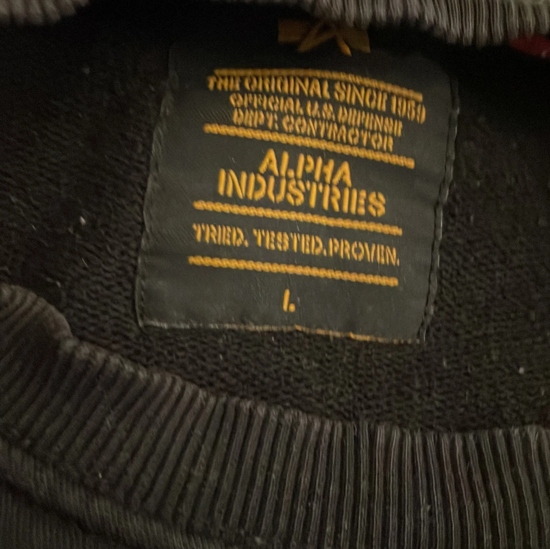 Svart Apollo sweatshirt Alpha Industries - 1