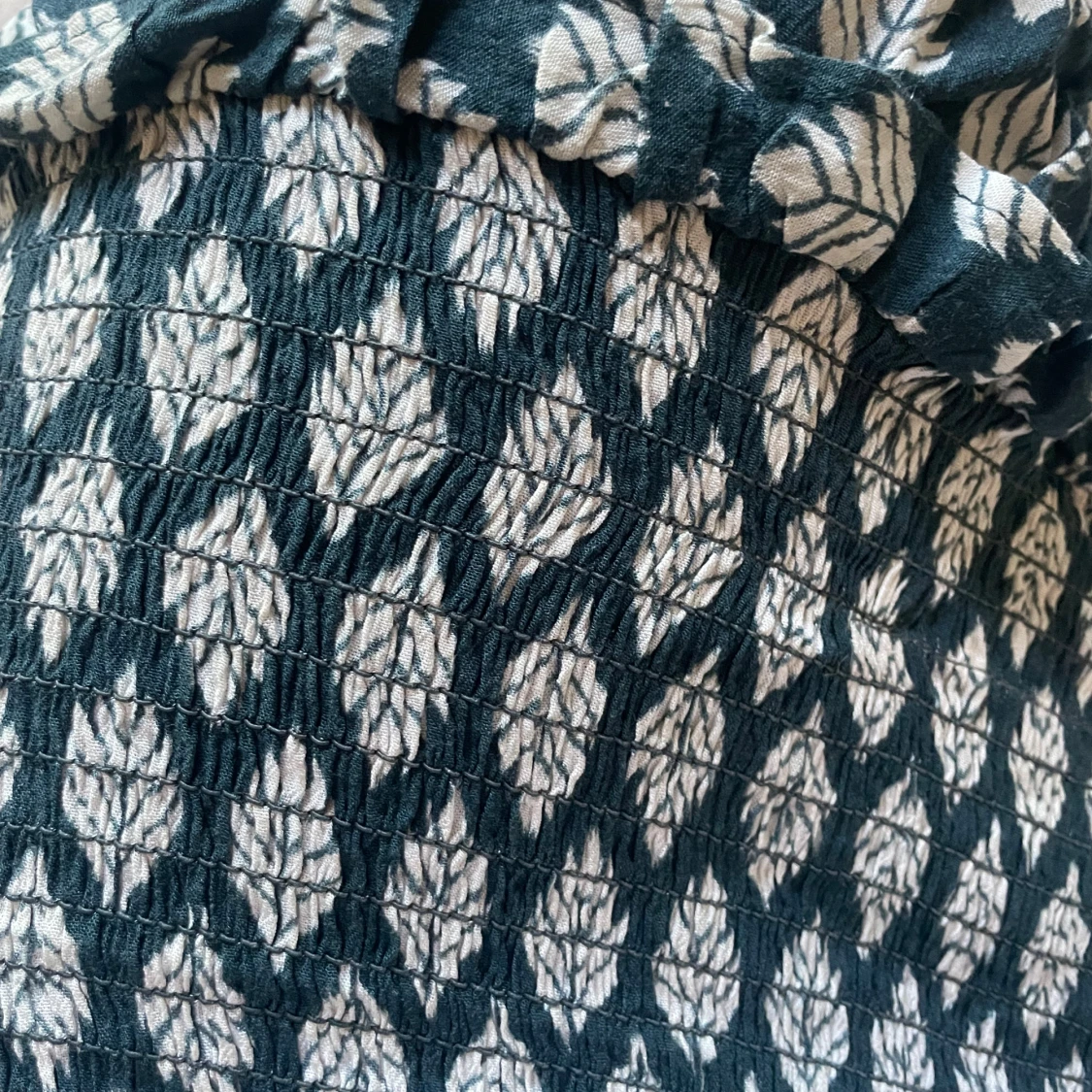 Mönstrad volangkjol i bomull - 2