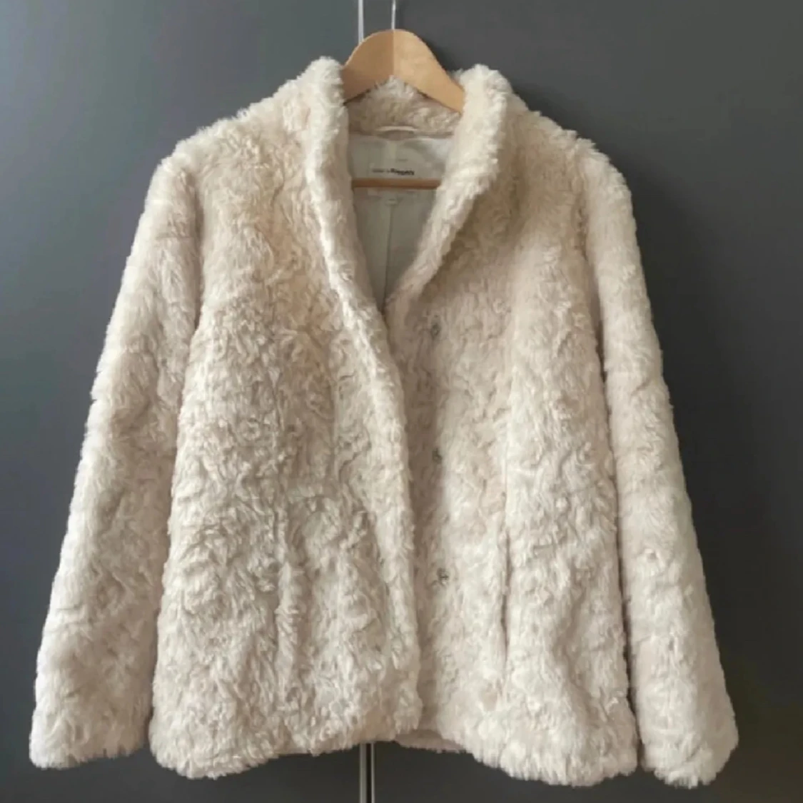 Beige teddyjacka - 1