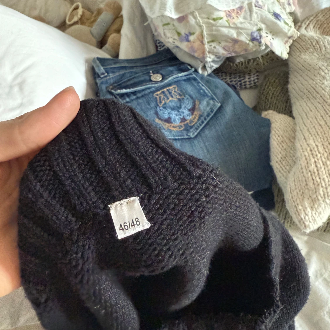 Svart stickad tröja - 3